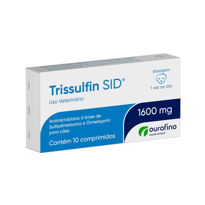 Antimicrobiano Trissulfin SID 1600mg com 10 comprimidos