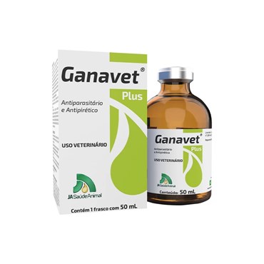 Antiparasitário e Antipirético Ganavet Plus Uso Veterinário 50 ml 