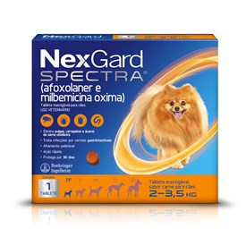Antiparasitário NexGard Spectra para Cães de 2 a 3,5 kg - 1 Comprimido