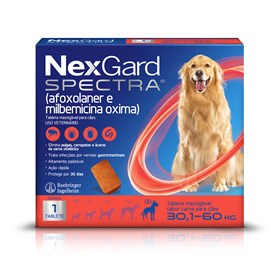 Antiparasitário NexGard Spectra para Cães de 30,1 a 60  kg - 1 Comprimido