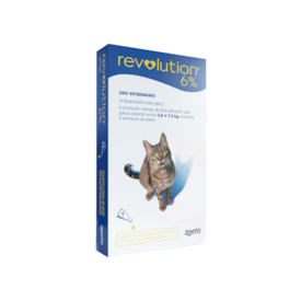 Antiparasitário Revolution 6% 75ml para Gatos de 2,6KG a 7,5KG - Zoetis