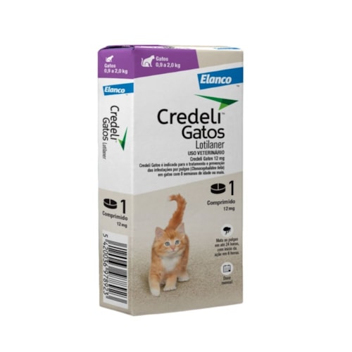 Antipulgas Credeli para Gatos de 0,9 a 2,0kg Elanco 12MG