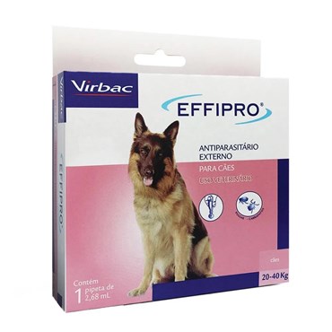 Antipulgas e Carrapatos Effipro Virbac para Cães de 20 a 40 kg - 1 Pipeta