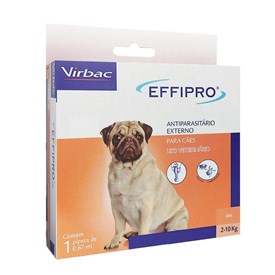 Antipulgas e Carrapatos Effipro Virbac para Cães de Até 10 kg - 1 Pipeta