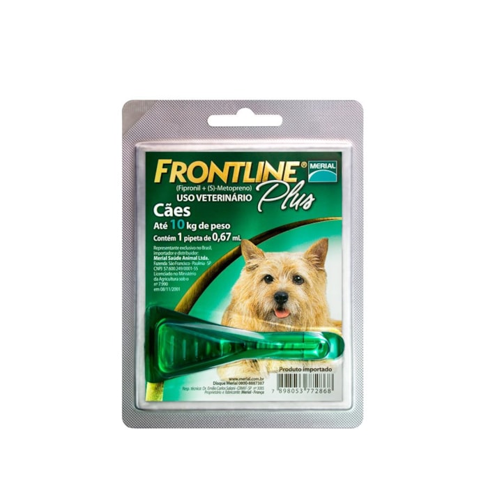 Antipulgas e Carrapatos Frontline Plus para Cães de a 10kg
