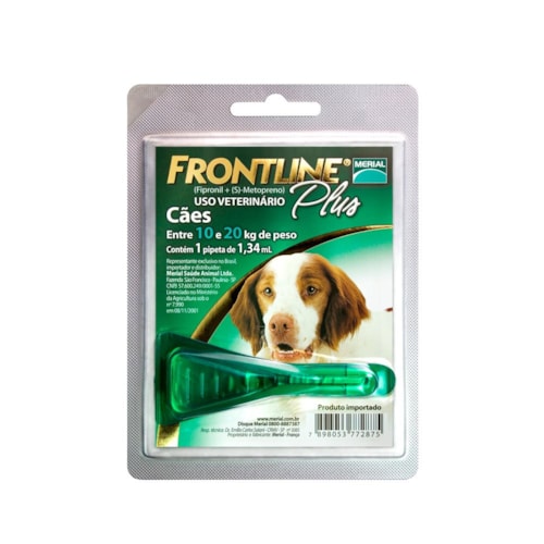 Antipulgas e Carrapatos Frontline Plus para Cães de 10 a 20kg