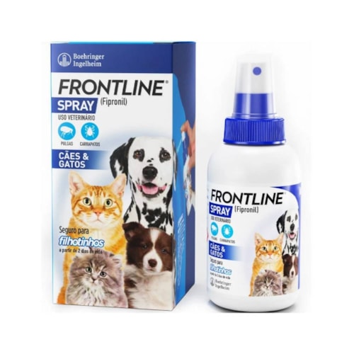Antipulgas e Carrapatos Frontline Spray para Cães e Gatos 