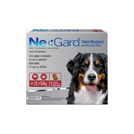 Antipulgas e Carrapatos NexGard para Cães de 25,1 a 50 Kg
