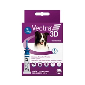 Antipulgas e Carrapatos Vectra 3D Pipeta para Cães de 10 a 25kg