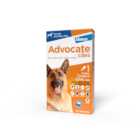 Antipulgas e Vermes Advocate Cães de 25 a 40kg (4,0 ml)