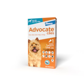 Antipulgas e Vermes Advocate Cães de 4 a 10kg (1,0 ml)