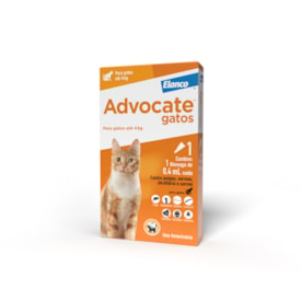 Antipulgas e Vermes Advocate Gatos de 0 a 4kg (0,4 ml)