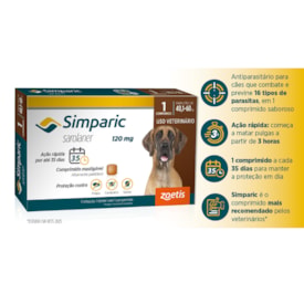Antipulgas Simparic para Cães de 40,1 a 60kg - 1 Comprimido - imagem adicional