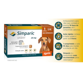 Antipulgas Simparic para Cães de 5,1 a 10kg - 1 Comprimido - imagem adicional
