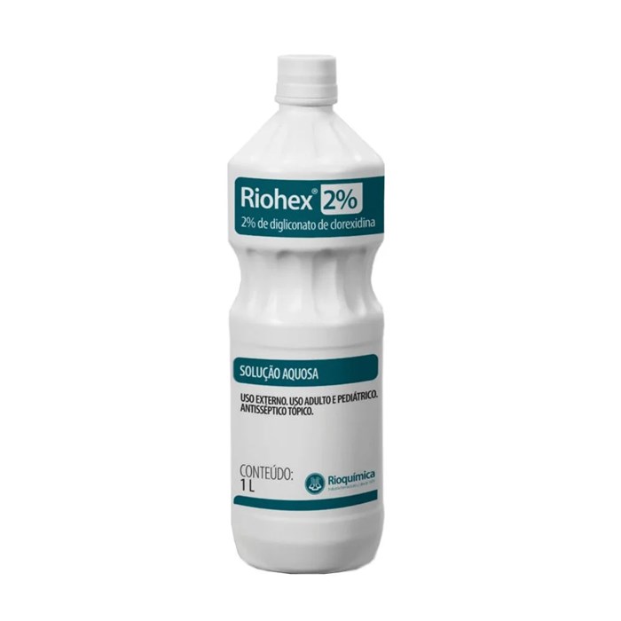 Antisséptico Líquido Riohex 2% Clorexidina 2% com Tensoativo Rioquimica 1 Litro