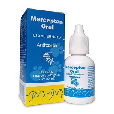 Antitóxico Mercepton Oral de Uso Veterinário 20ml 