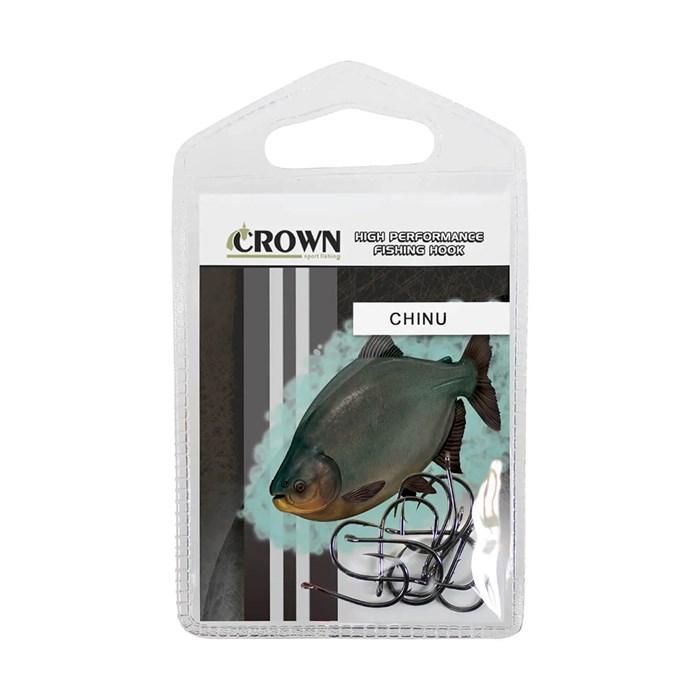 Anzol Crown Chinu Black para Pesca com 10 Unidades