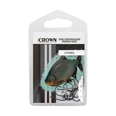 Anzol Crown Chinu Black para Pesca com 10 Unidades