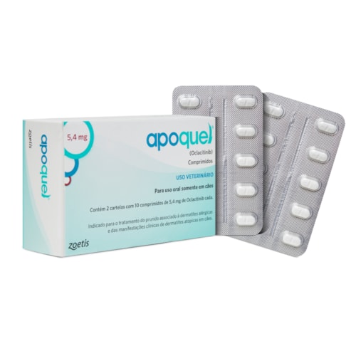 Apoquel Controle da Dermatite Atópica em Cães 5,4mg - 20 Tablets