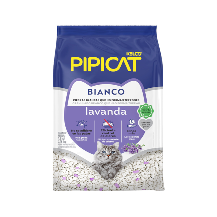 Areia Granulada Pipicat Bianco Lavanda 1,8KG