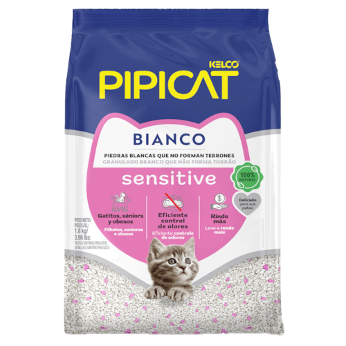 Areia Granulada Pipicat Bianco Sensitive 1,8KG