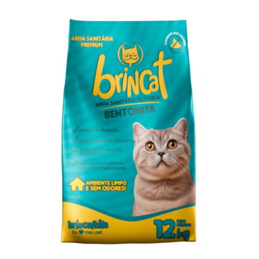 Areia Higiênica Brincat Bentonita Classic Brincalhão Pet 12 kg