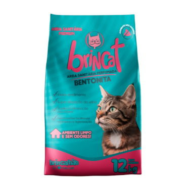 Areia Higiênica Brincat Bentonita Perfumada Brincalhão Pet 12 kg