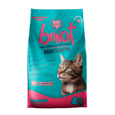 Areia Higiênica Brincat Bentonita Perfumada Brincalhão Pet 4 kg