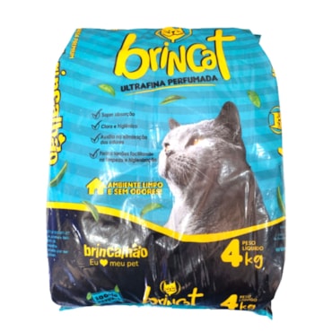 Areia Higiênica Brincat Perfumada Premium Brincalhão Pet 4KG