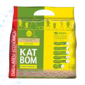 Areia Higiênica Capim Limão Katbom para Gatos 6kg