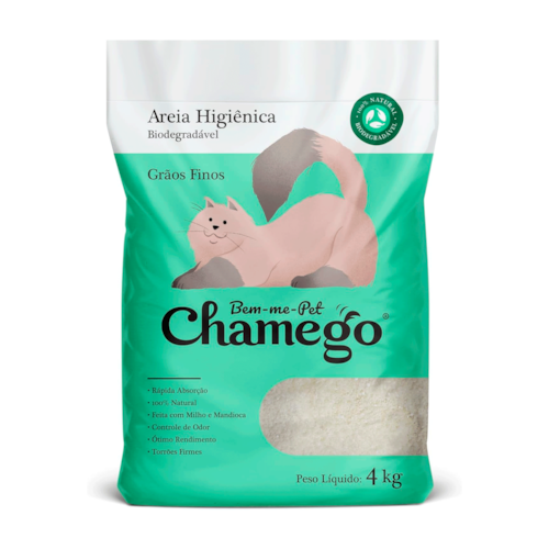Areia Higiênica Chamego de Grãos Finos 4KG