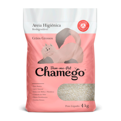 Areia Higiênica Chamego de Grãos Grossos 4KG