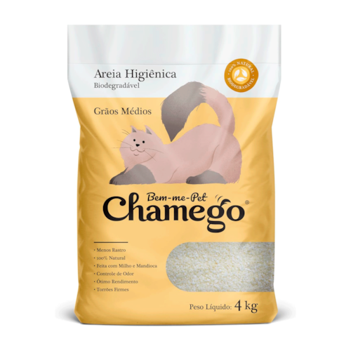 Areia Higiênica Chamego de Grãos Médios 4KG