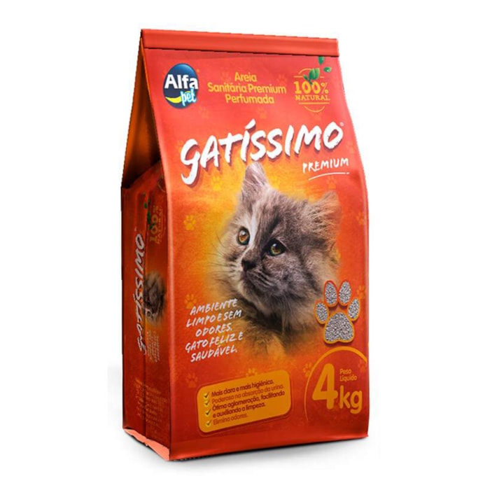 Areia Higiênica Gatíssimo para Gatos Aroma Lavanda