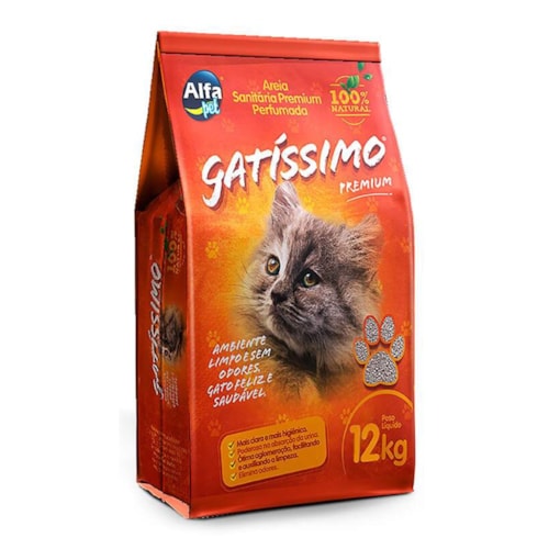 Areia Higiênica Gatíssimo para Gatos Aroma Lavanda