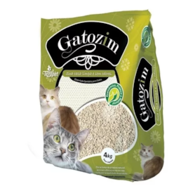 Areia Higiênica Granulada Gatozim para Gatos 4kg 100% Natural