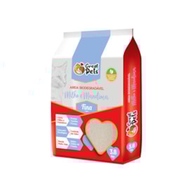 Areia Higiênica Great Pets Biodegradável Milho e Mandioca Fina 3,8 kg