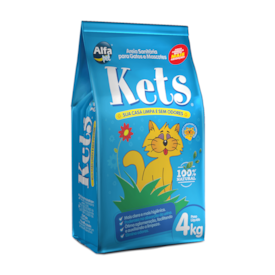 Areia Higiênica Kets para Gatos 4kg - Grátis 250g