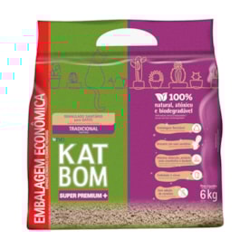 Areia Higiênica Natural Katbom para Gatos 6kg