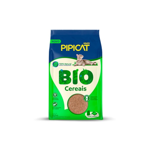Areia Higiênica Pipicat Bio Cereais 2,2 kg