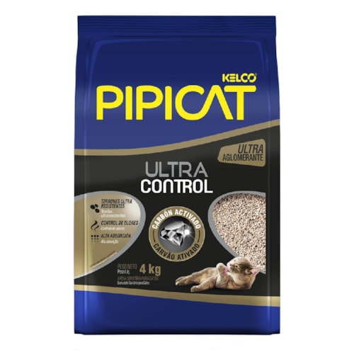 Areia Higiênica Pipicat Carvão Ativado 4 kg 