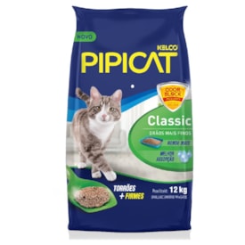 Areia Higiênica Pipicat Classic 12,0 kg