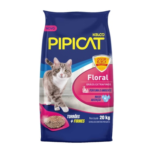 Areia Higiênica Pipicat Perfumada Floral 
