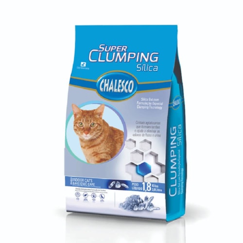 Areia Higiênica Super Clumping Sílica Chalesco 1,8kg