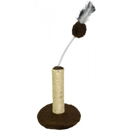 Arranhador para Gatos São Pet Redondo Pequeno em Pelúcia Lisa 18X23 cm