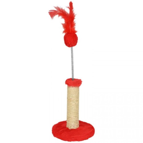 Arranhador para Gatos São Pet Redondo Pequeno em Pelúcia Lisa 18X23 cm