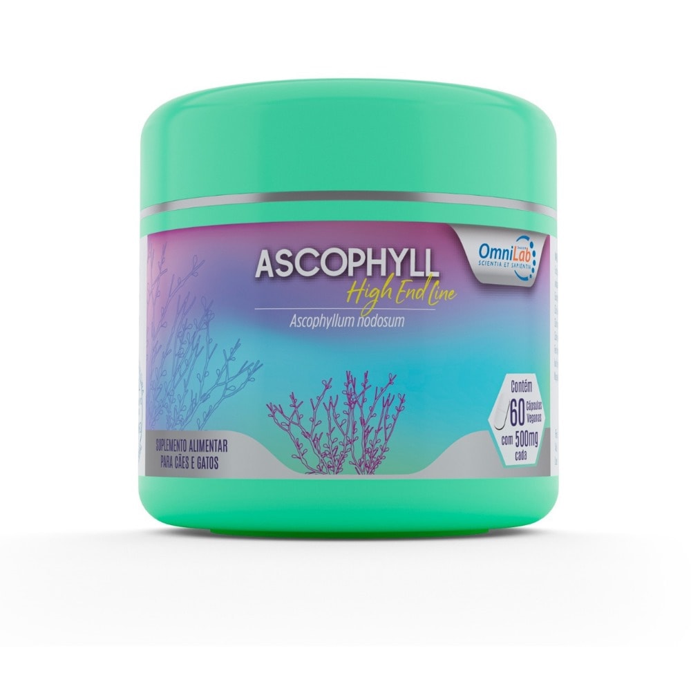 Ascophyll High end Line OmiLab Suplemento Alimentar Cães e Gatos 500 mg 60 Cápsulas