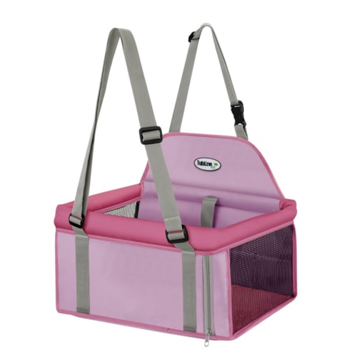 Assento Transpet Big para Transporte de Cães e Gatos Até 15kg Rosa e Lilas - Tubline