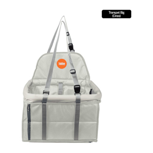 Assento Transpet Big Tubline para Transporte Pet até 15kg Cinza