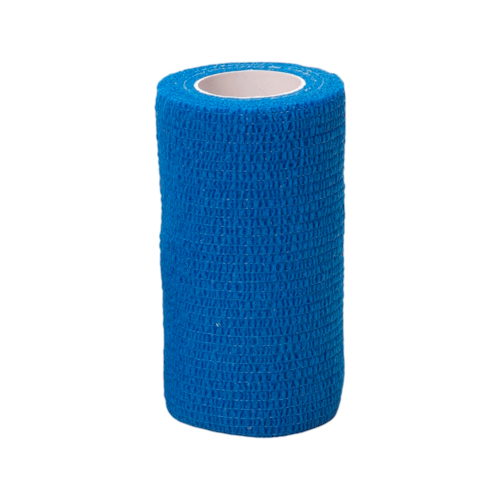 Bandagem Elástica Autoaderente Coesiva 10 cm X 4,5 m Azul Escuro Covetrus